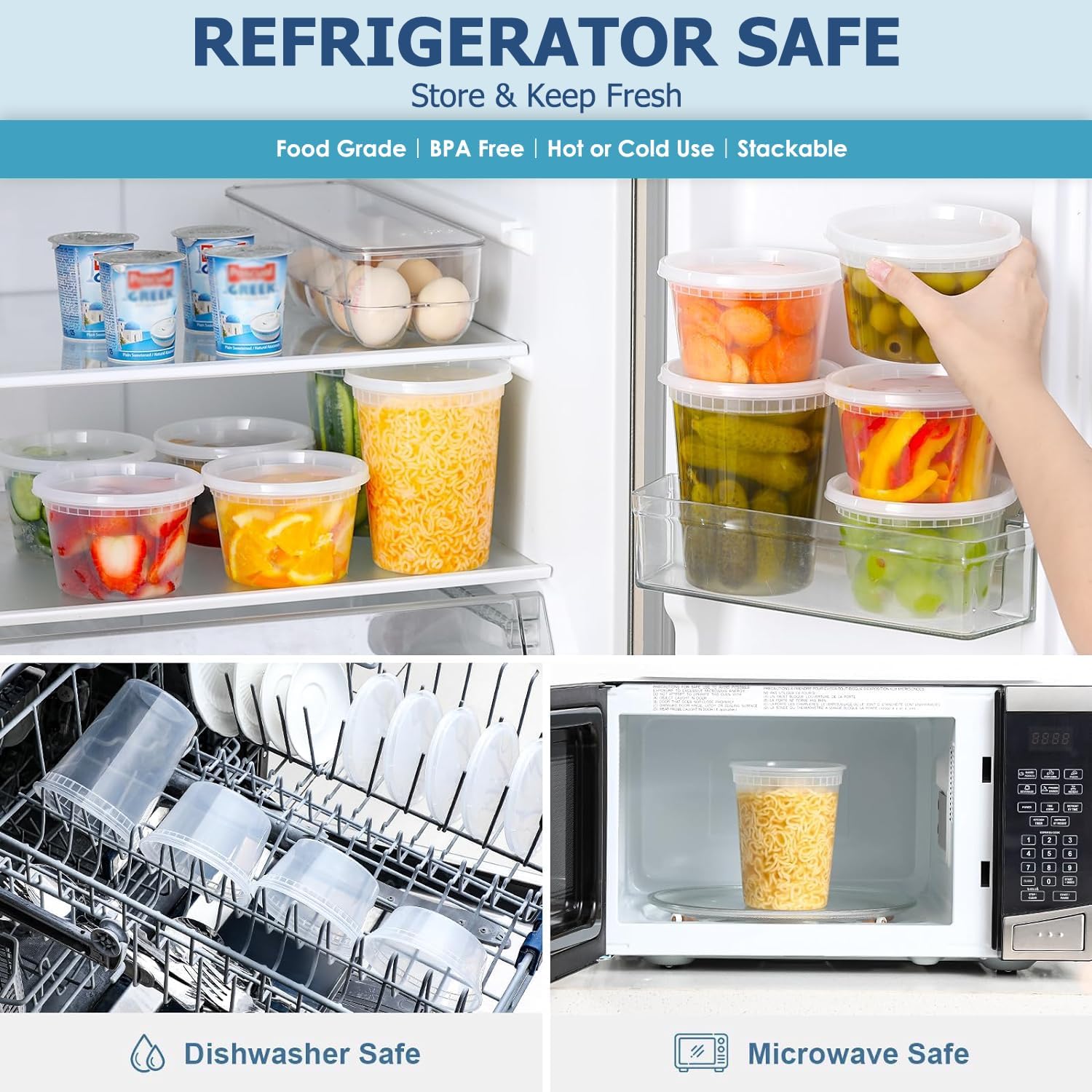 24pcs Deli Food Storage Contai - Food Storage Ideas ulasan dan harga