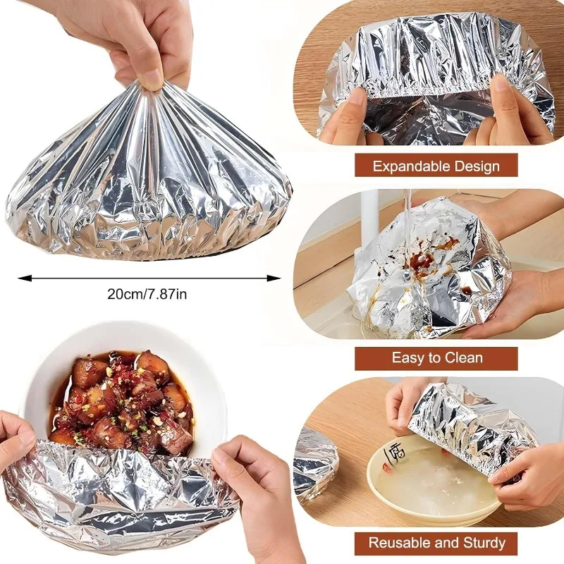 10/20PCS Aluminum Foil Cover H - Food Storage To Keep Warm ulasan dan harga
