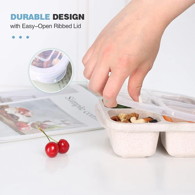 4 Grids Food Storage Box Porta - Food Storage With Compartments ulasan dan harga