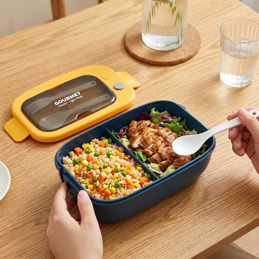 Microwavable Plastic Bento Box - Food Storage With Compartments ulasan dan harga