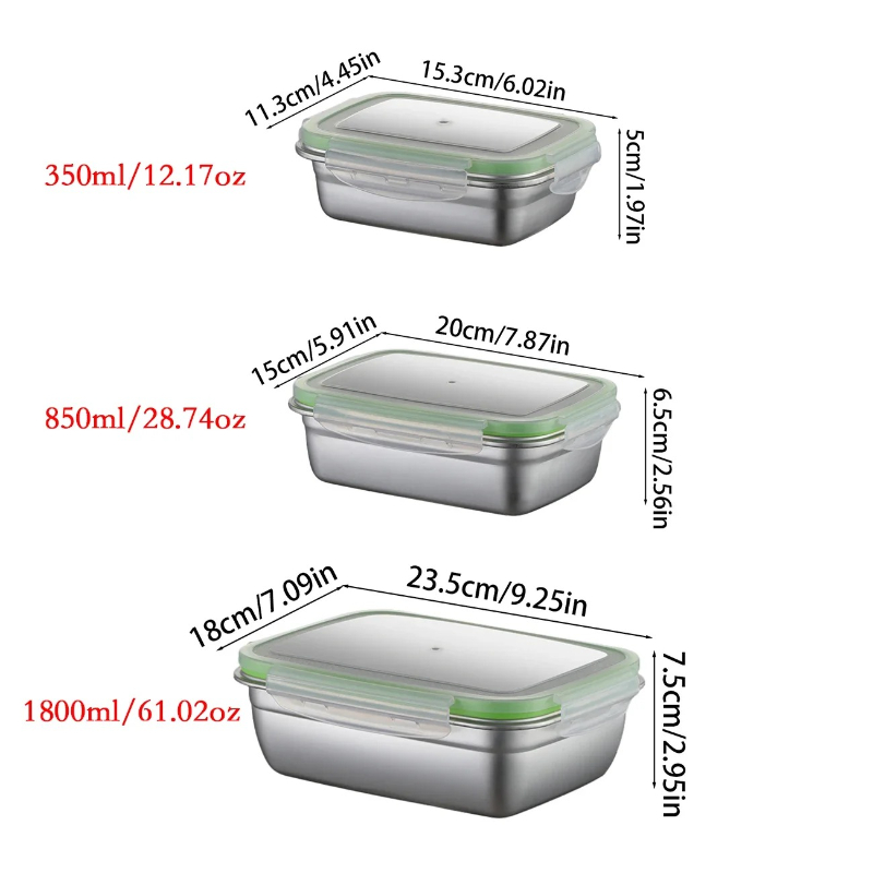 304 Stainless Steel Lunch Box  - Food Storage Ideas ulasan dan harga