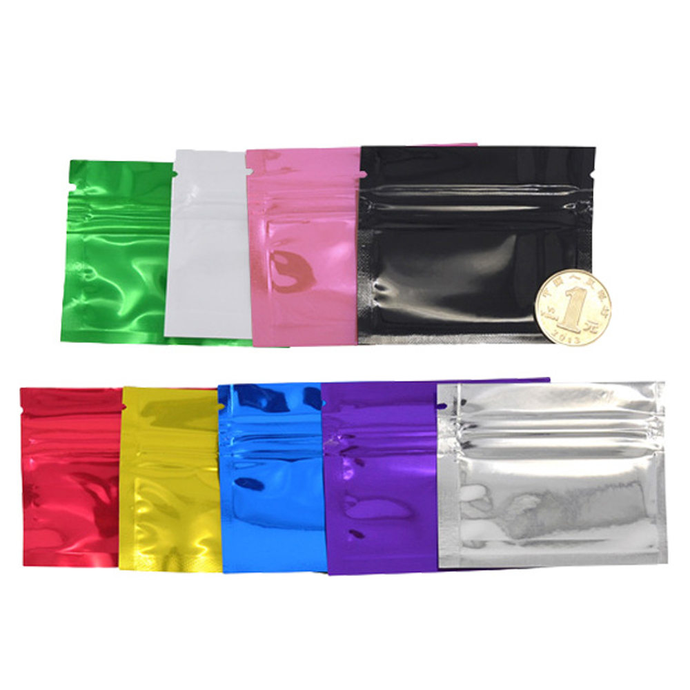 100Pcs Colorful Glossy Aluminu - Food Storage Ziploc Bags ulasan dan harga