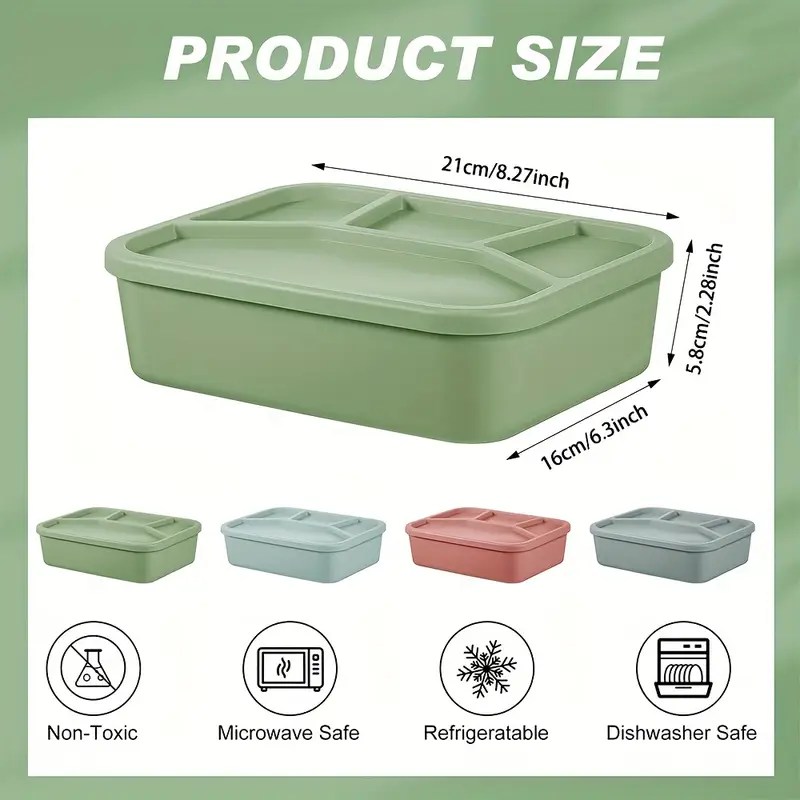 Food-Grade Eco-Friendly Leak-P - Food Storage With Compartments ulasan dan harga