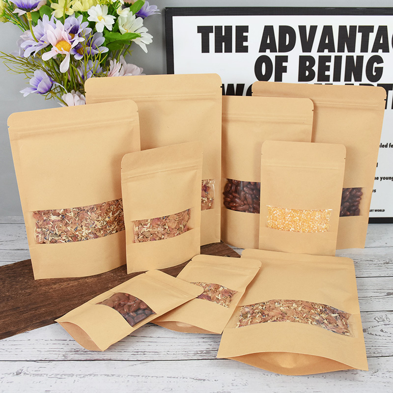 20/50pcs Kraft Paper Zip Lock  - Food Storage Ziploc Bags ulasan dan harga