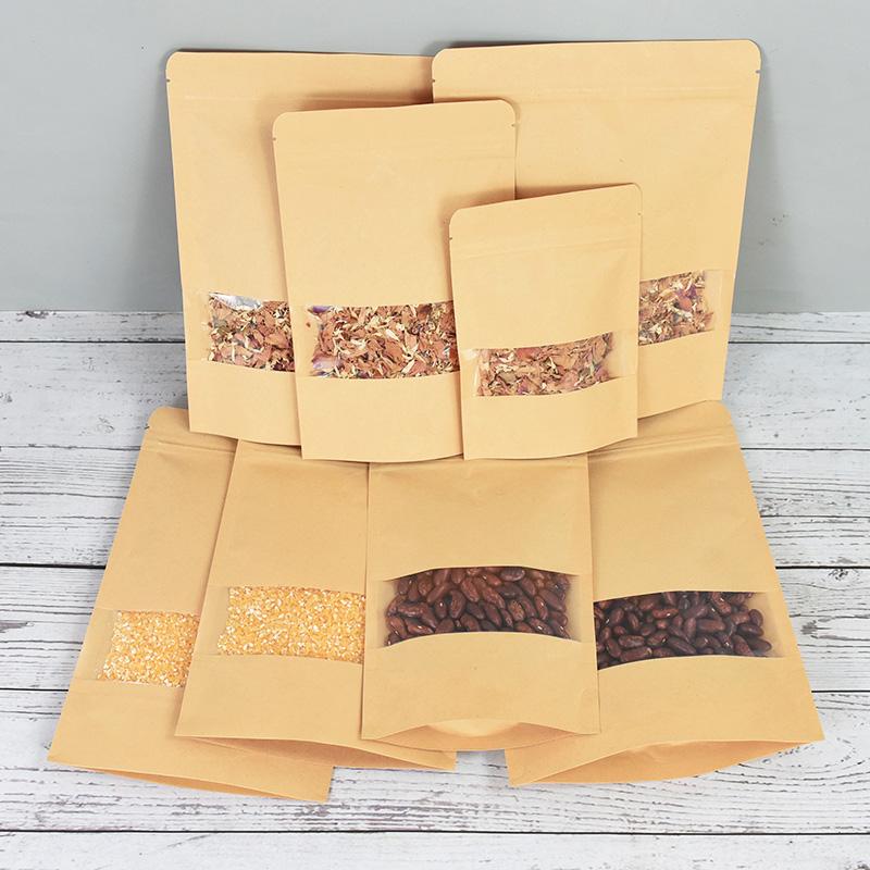 20/50pcs Kraft Paper Zip Lock  - Food Storage Ziploc Bags ulasan dan harga