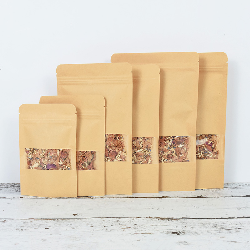 20/50pcs Kraft Paper Zip Lock  - Food Storage Ziploc Bags ulasan dan harga