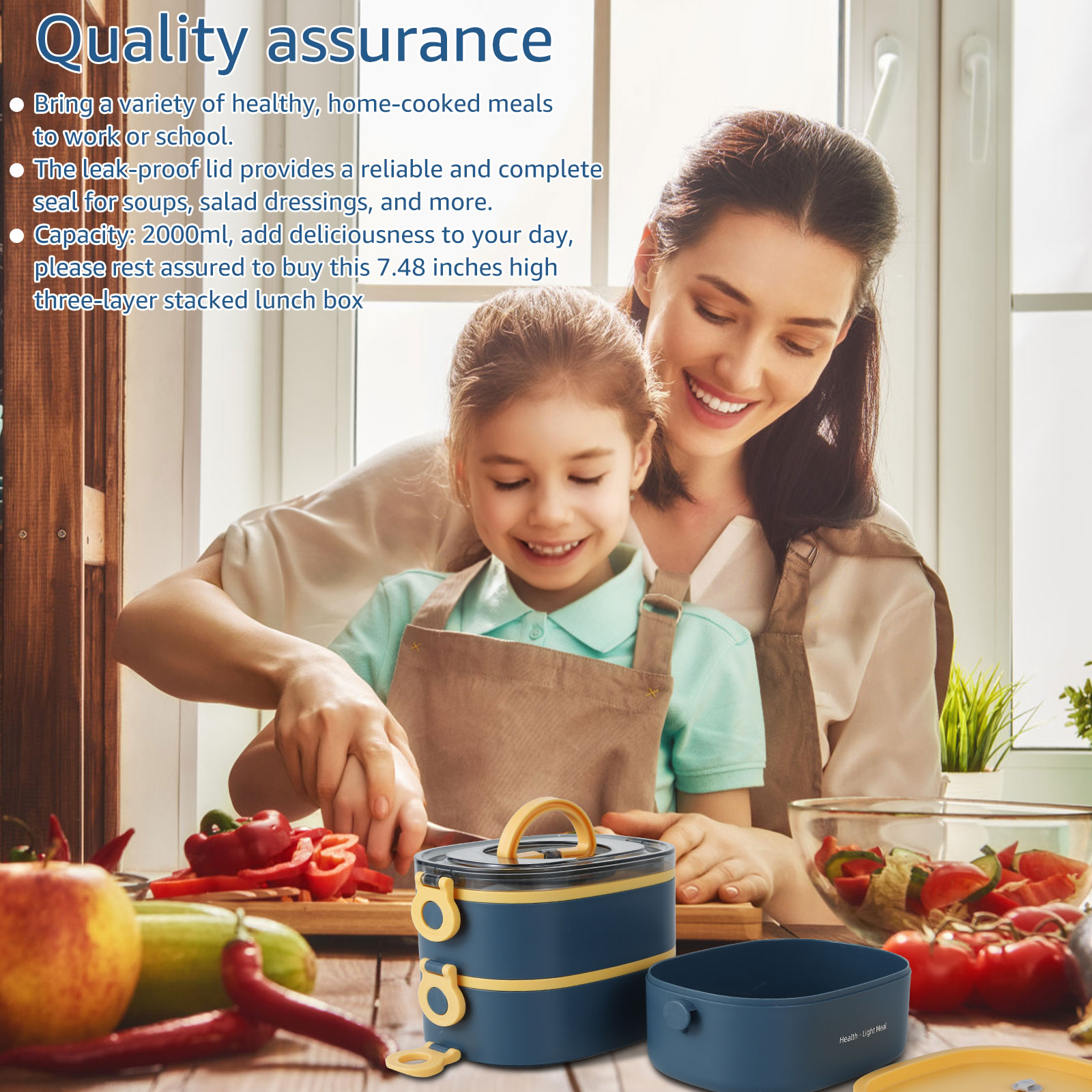 Portable adult lunch box 2000M - Food Storage To Keep Warm ulasan dan harga