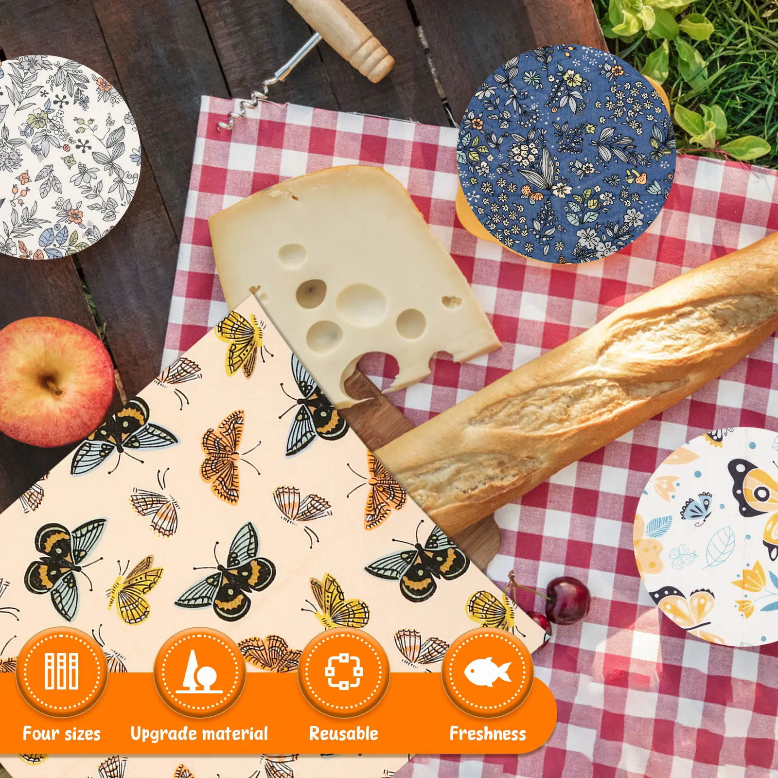 11 Pcs Beeswax Food Wrap Set R - Beeswax Food Wrap ulasan dan harga