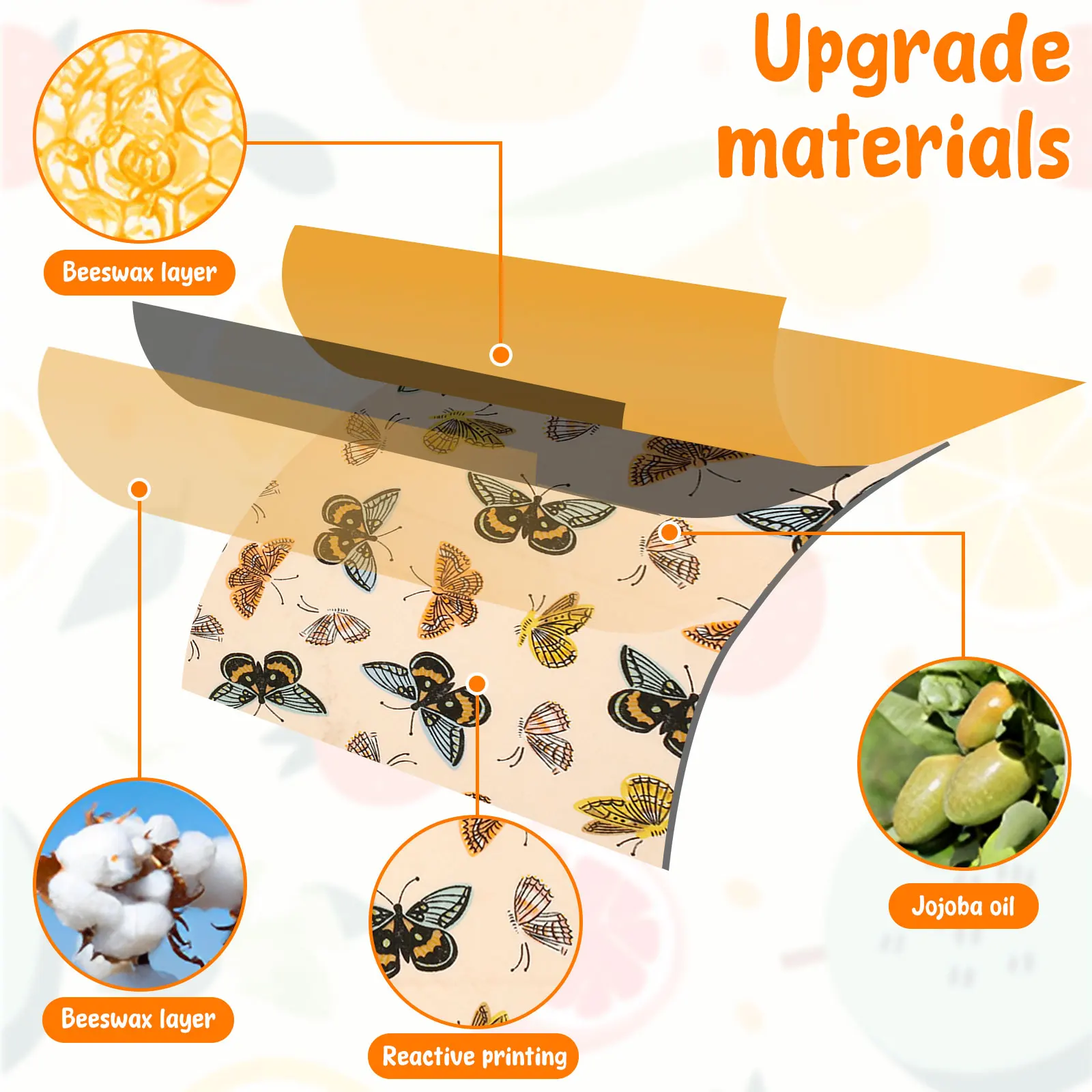 11 Pcs Beeswax Food Wrap Set R - Beeswax Food Wrap ulasan dan harga