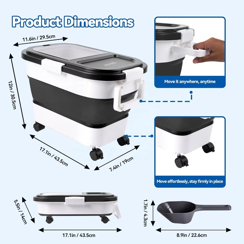 Dog Food Storage Container 20- - Food Storage Pet ulasan dan harga