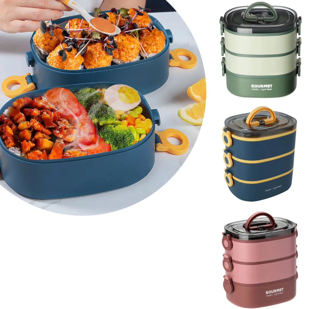 Portable adult lunch box 2000M - Food Storage To Keep Warm ulasan dan harga