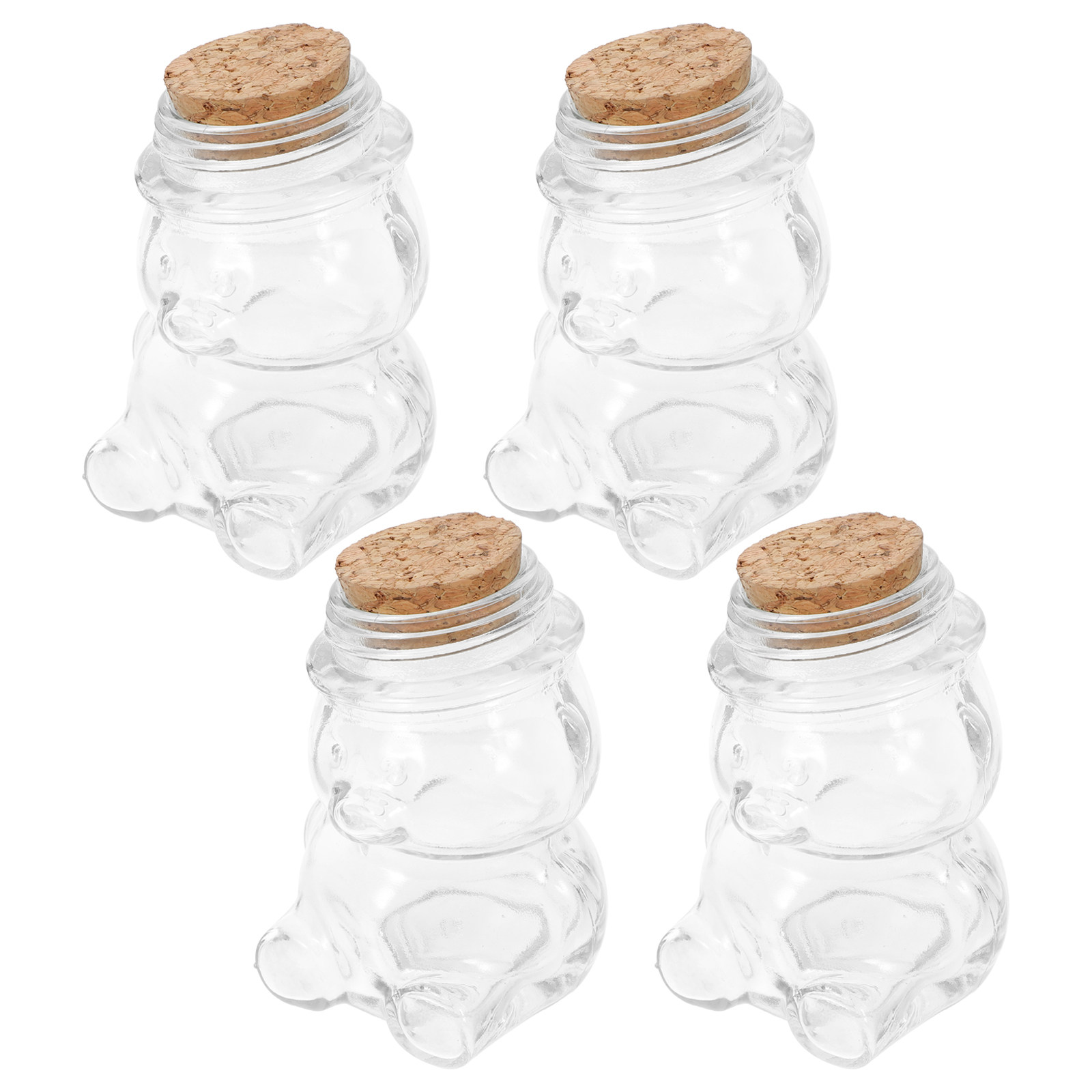 4Pcs Glass Candy Jar Set Trans - Food Storage Containers Glass ulasan dan harga