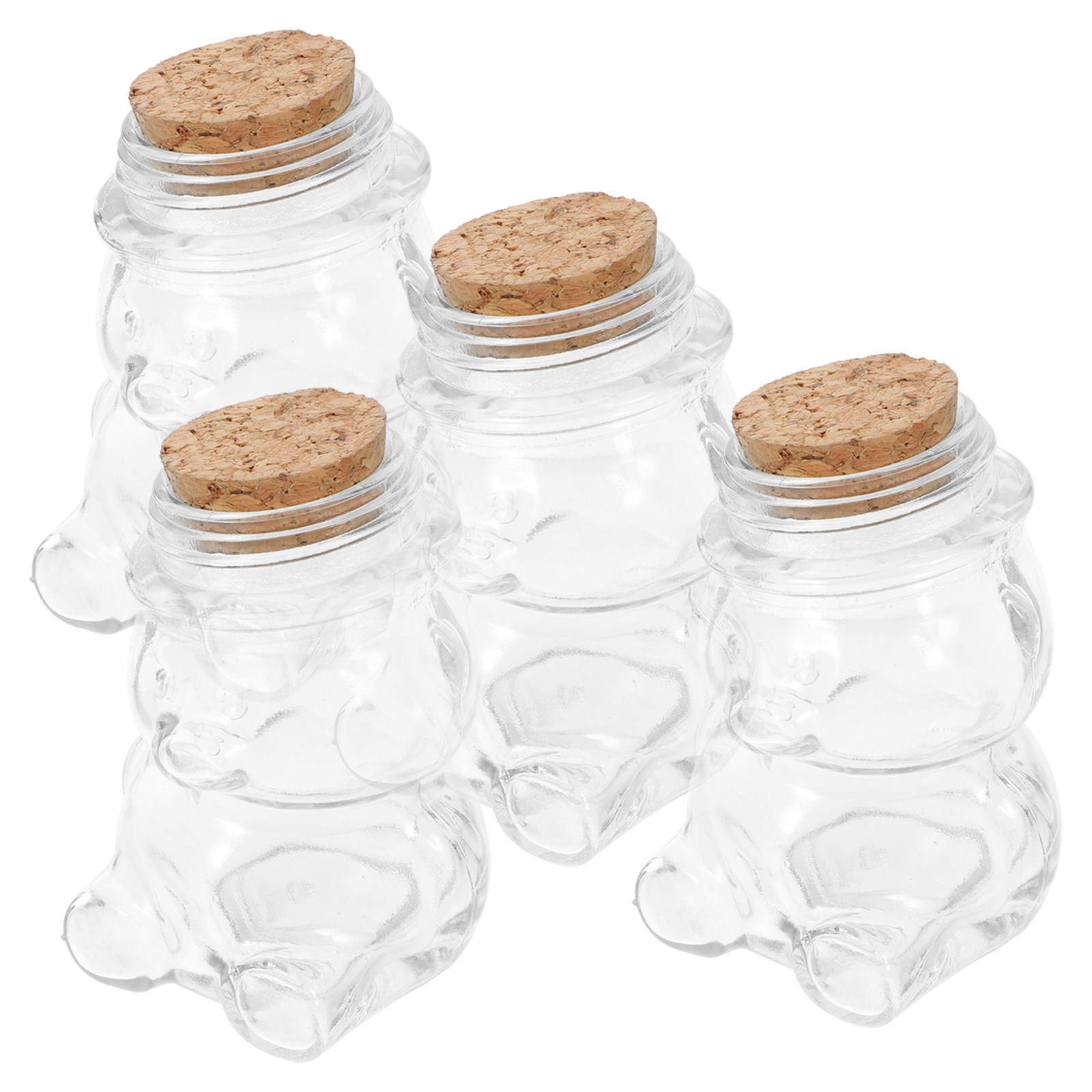 4Pcs Glass Candy Jar Set Trans - Food Storage Containers Glass ulasan dan harga