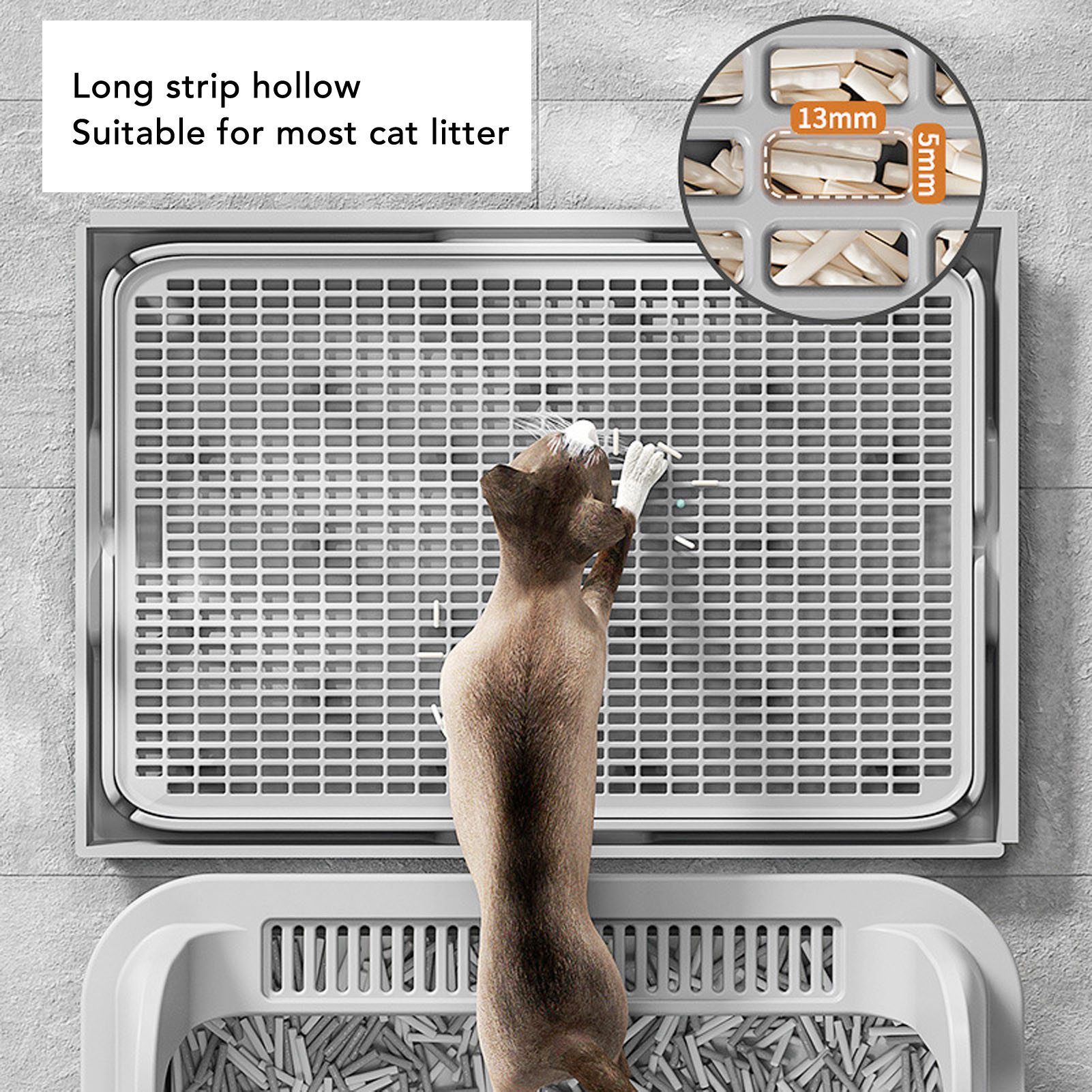 Cat Litter Trapping Mat Cat Li - Food Storage With Scoop ulasan dan harga