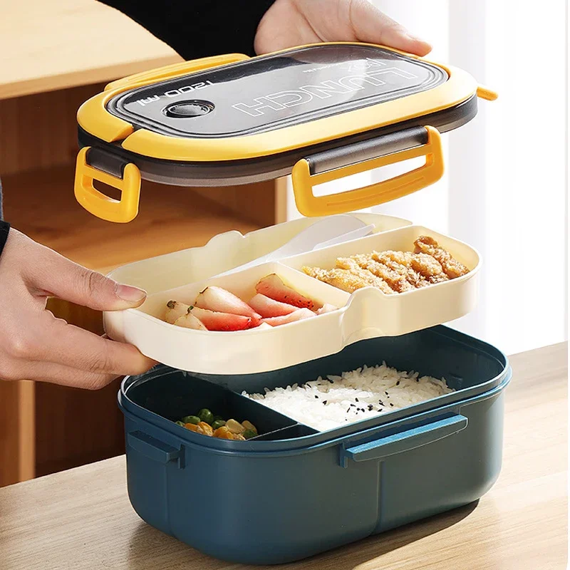 Hot Single Double-layer Lunch  - Food Storage With Compartments ulasan dan harga