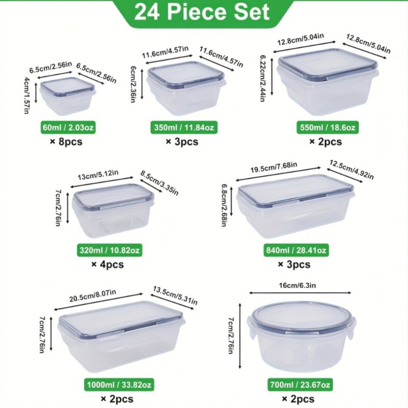 48PCS BPA-Free Food Storage Se - Food Storage Ideas ulasan dan harga