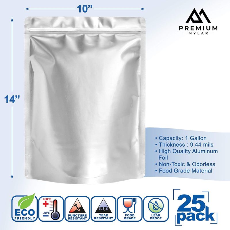 25 Mylar Bags  - 10