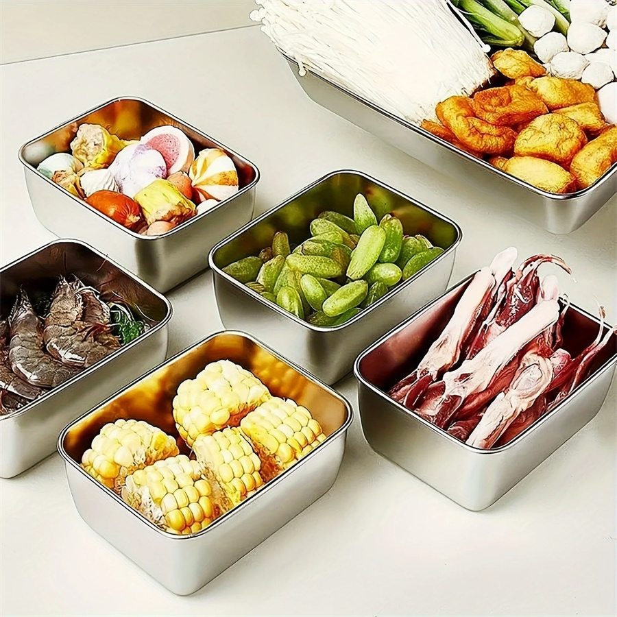 1/3/5pcs Stainless Steel Food  - Food Storage Ideas ulasan dan harga