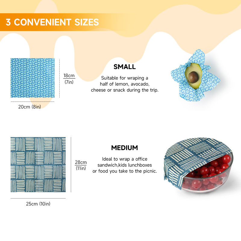 2 pieces / 4 pieces eco-friend - Beeswax Food Wrap ulasan dan harga
