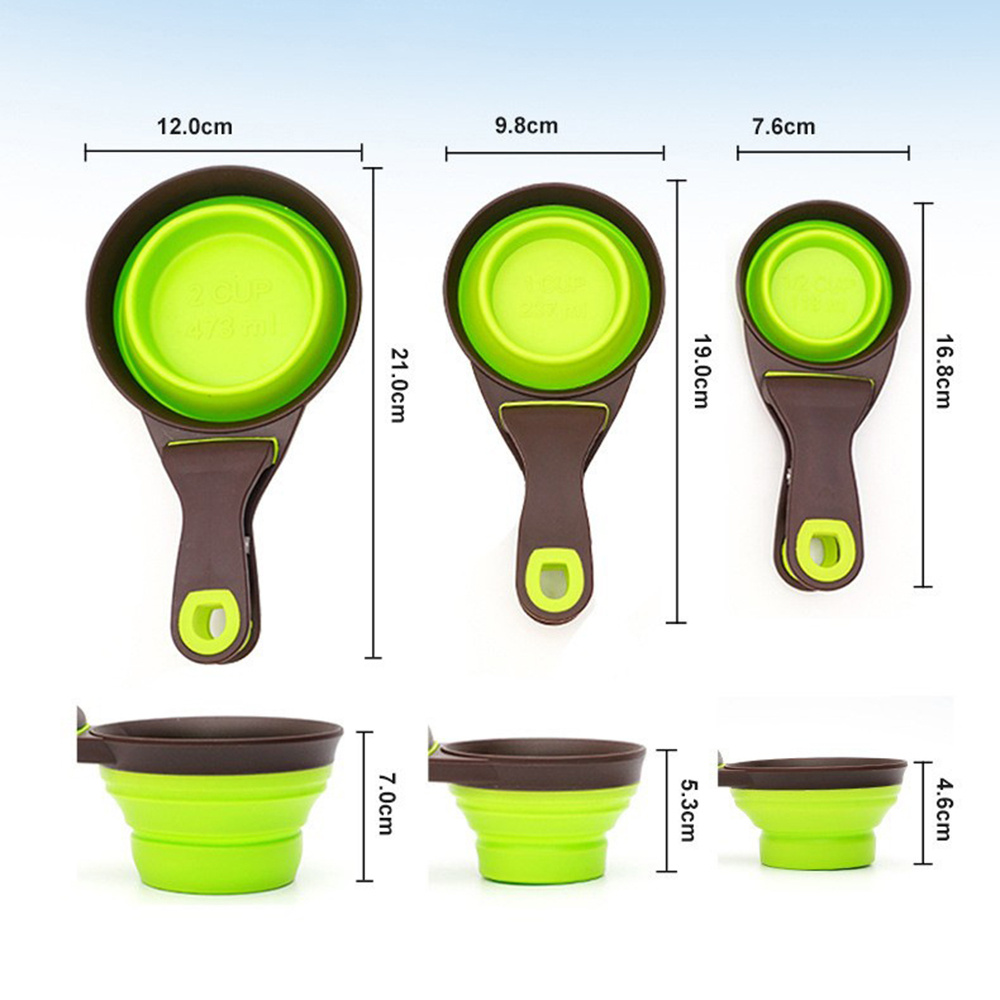 Portable Foldable Silicone Pet - Food Storage With Scoop ulasan dan harga
